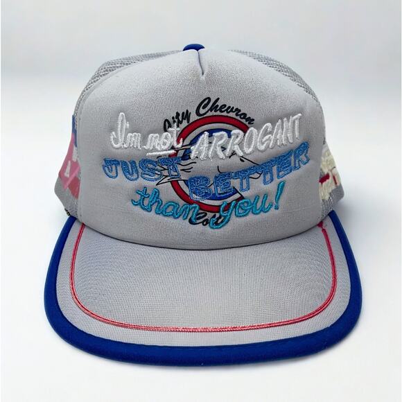 Better With Age Deadstock 80s–90s Snapback Hat Arrogant Just Better Trucker Cap - Picture 1 of 16